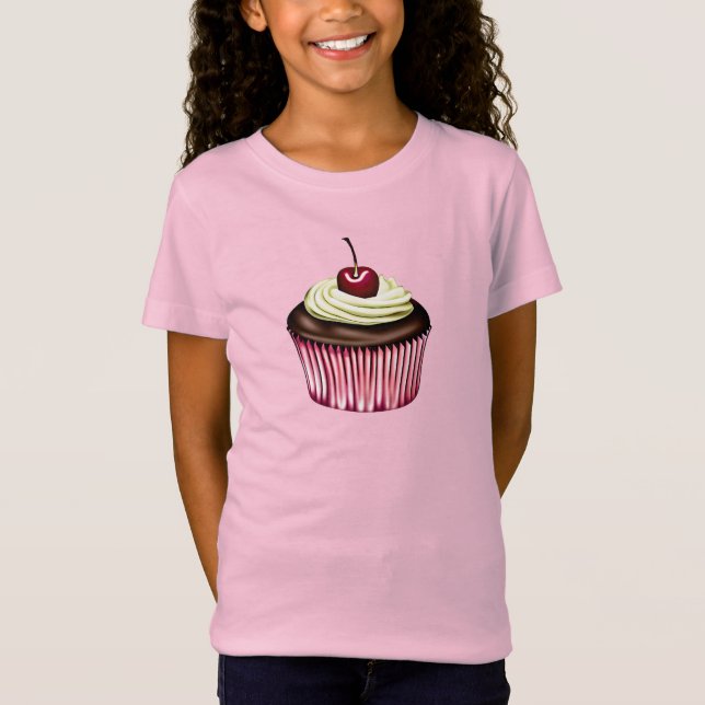 Schokoladenkuchen mit Cherry oben T-Shirt (Vorderseite)