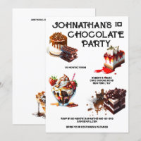 Schokoladenkuchen Nachtisch Party Kinder Thema Som