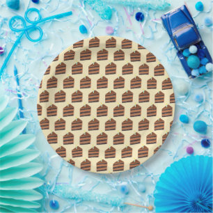 Schokoladenkuchen Pappteller