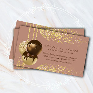 Schokoladenkuchen Pops Glitter Backen Kuchen Dekor Visitenkarte