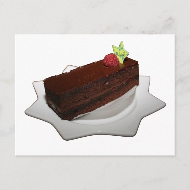 Schokoladenkuchen Postkarte (Vorderseite)