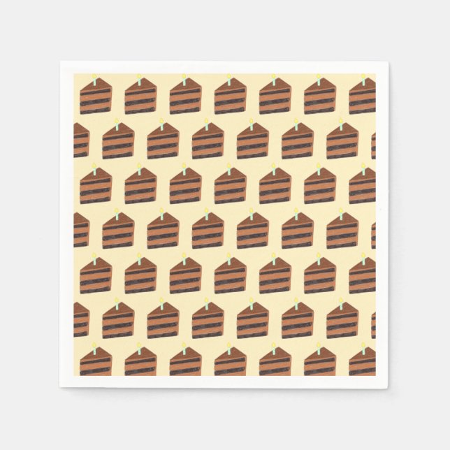 Schokoladenkuchen Serviette (Vorderseite)
