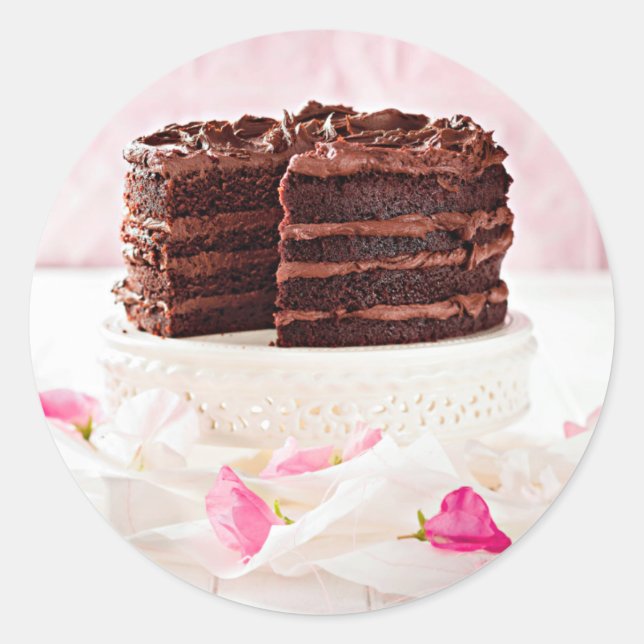 Schokoladenkuchen, Südafrika Runder Aufkleber (Vorderseite)