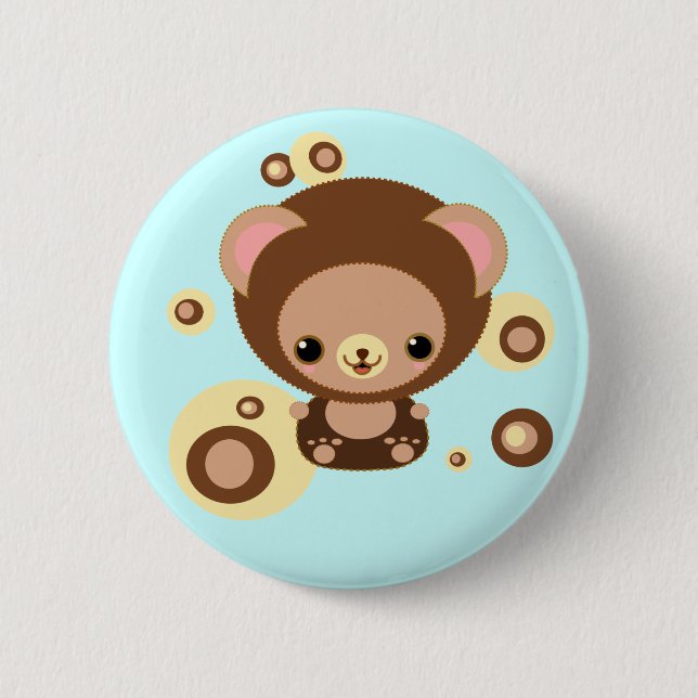 Schokoladenkuchenbär Button (Vorderseite)