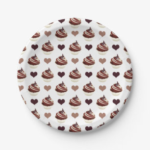 Schokoladenkuchenmuster Pappteller