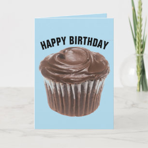 SCHOKOLADENKUPCAKE BIRTHDAY CARD KARTE