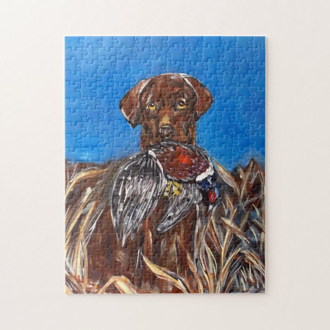 SCHOKOLADENLABRADOR-RETRIEVER PUZZLE (Vertikal)
