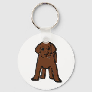 Schokoladenlabrador-Welpen-Schlüsselanhänger Schlüsselanhänger