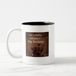 Schokoladenliebhaber, die sich meiner Fantasie hin Zweifarbige Tasse