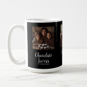 Schokoladenliebhaber etablierten 3-Foto-Script Kaffeetasse