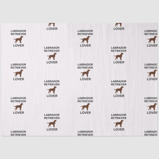 Schokoladenliebhaber Labrador Seidenpapier (Vorderseite)