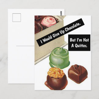 Schokoladenliebhaber, lustige Vintage-Ansichtskart Postkarte