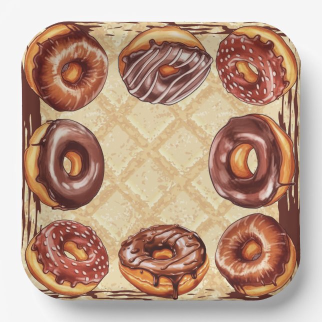 Schokoladenliebhaber, Schokoladendach Pappteller (Vorderseite)