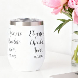 Schokoladenliebhaber Schwarz Schrift Personalisier