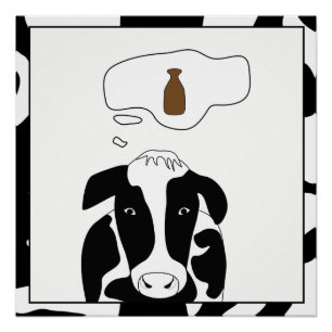 Schokoladenmilch, frisch, 20x20 Plakat Poster