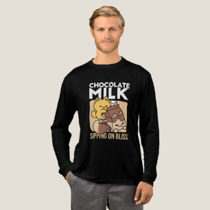 Schokoladenmilch-Trinken im Glück – Kawaii-Katzenf Tri-Blend Shirt