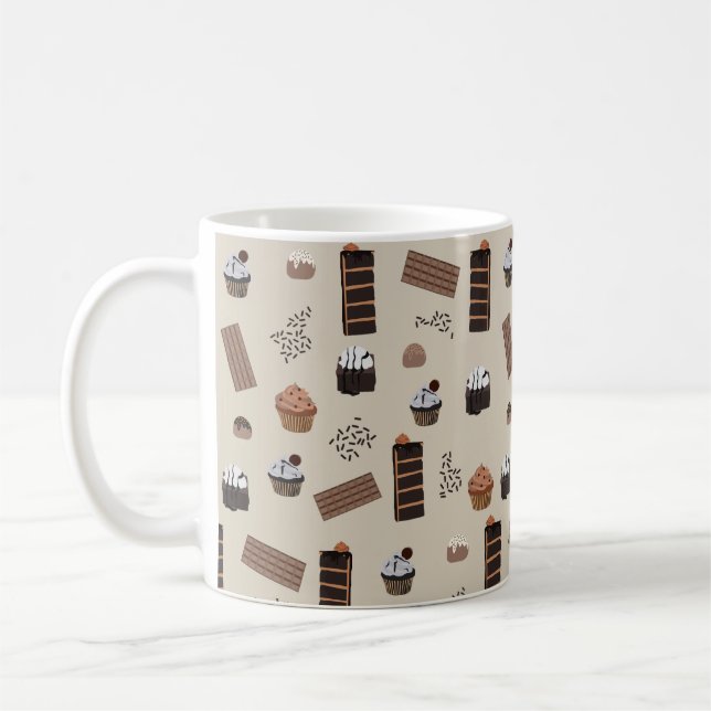 Schokoladenmuster Kaffeetasse (Links)