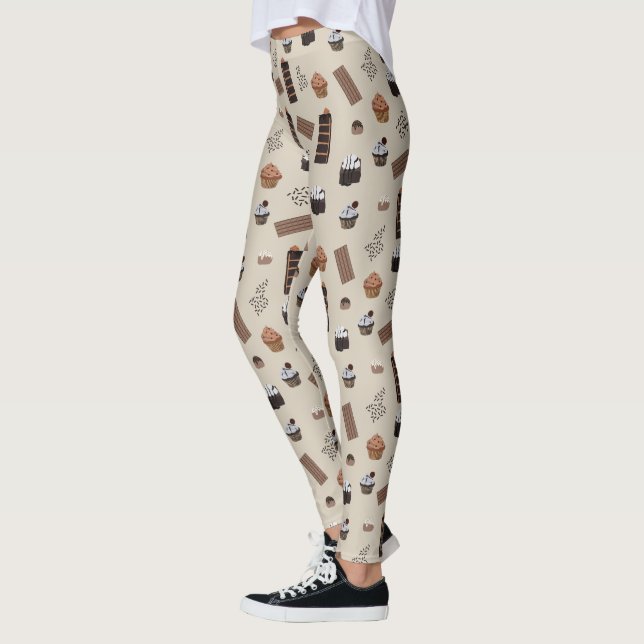 Schokoladenmuster Leggings (Links)