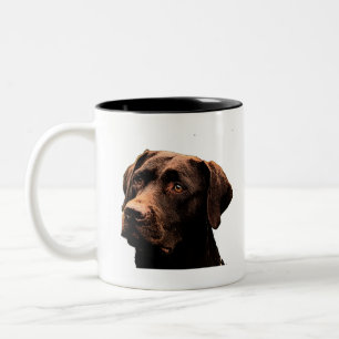 Schokoladenoberfläche Labrador Zweifarbige Tasse