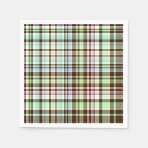 Schokoladenpasten Kariert 1-PAPIER NAPKINS Serviette