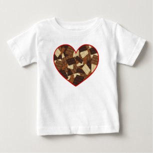 Schokoladenriegel Herz Design Baby T-shirt