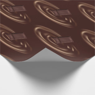 Schokoladenschmelz-Bar in flüssiger Schokolade Geschenkpapier