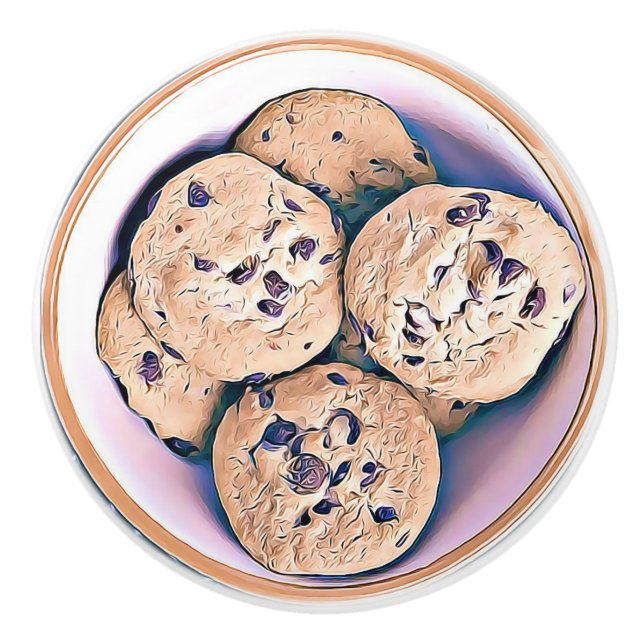 Schokoladensplitter-Plätzchen-Küchenschrank-Griff Keramikknauf (Vorderseite)