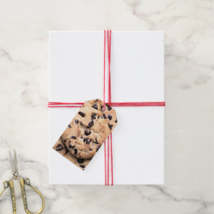 Schokoladensplitter-Plätzchennahaufnahme Geschenkanhänger