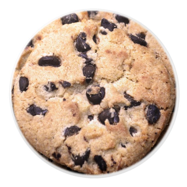 Schokoladensplitter-Plätzchennahaufnahme Keramikknauf (Vorderseite)