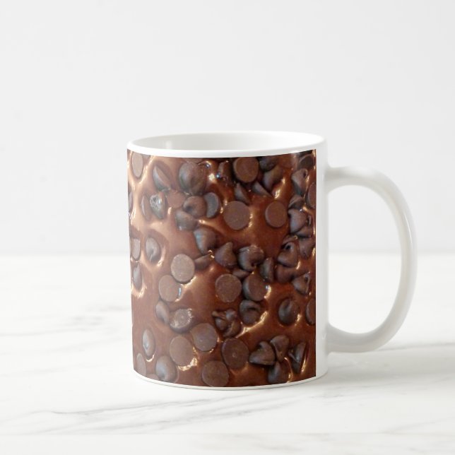 Schokoladensplitter-Schokoladenkuchen Kaffeetasse (Rechts)