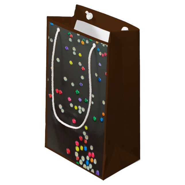 Schokoladensprinklen Kleine Geschenktüte (Vorderseite Schrägansicht)