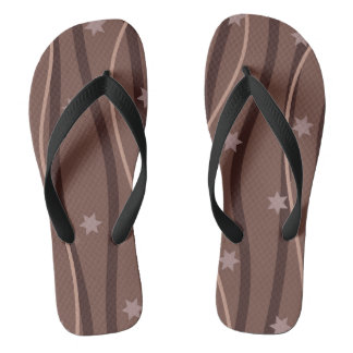 Schokoladenstangen und Streifenmuster Flip Flops