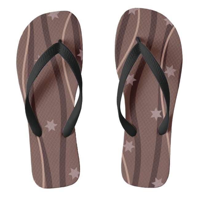 Schokoladenstangen und Streifenmuster Flip Flops (Fußbett)