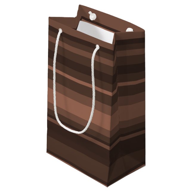 Schokoladenstreifen Kleine Geschenktüte (Vorderseite Schrägansicht)