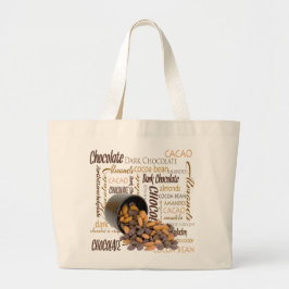 Schokoladenstücke und Mandeln Nahe Fotografie Tragetasche