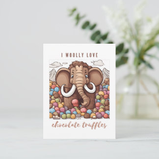 Schokoladentrüffel Wollhaarmammut Postkarte