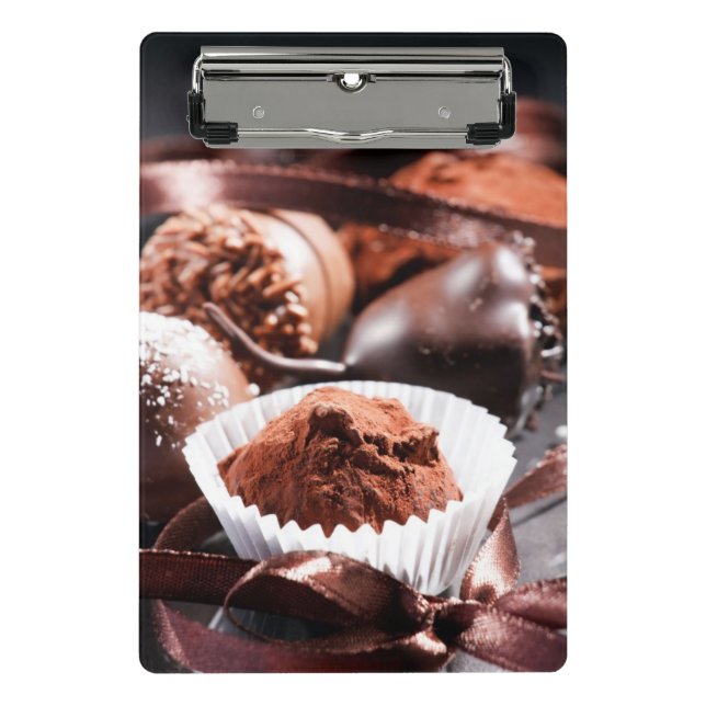 Schokoladentrüffeln Mini Klemmbrett (Vorderseite)