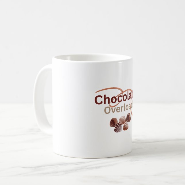 Schokoladenüberladung Tasse (Vorderseite Links)
