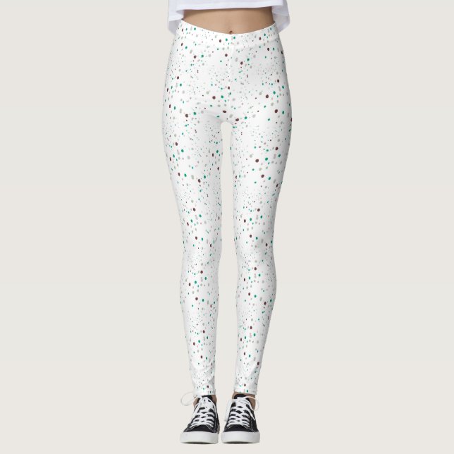 Schokoladenzüge, gesprenkelt leggings (Vorderseite)