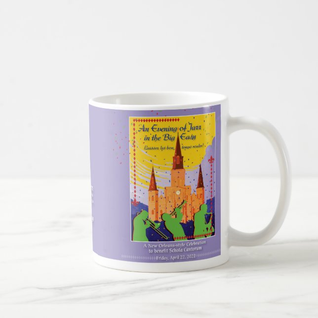 Schola Cantorum white "Big Easy" gala Tasse  (Rechts)
