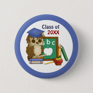 Scholar Owl Abschluss Button