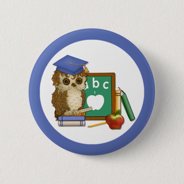 Scholar Owl Button (Vorderseite)