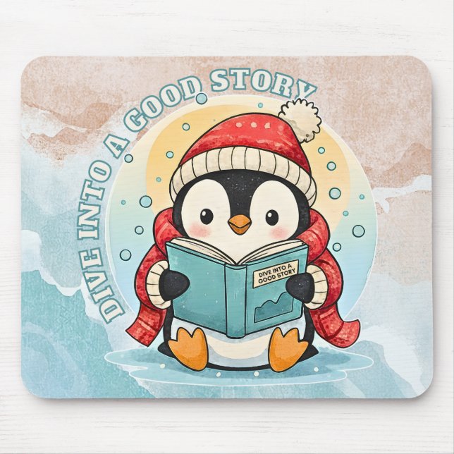Scholar Penguin Storytime Artistic Mousepad (Vorne)