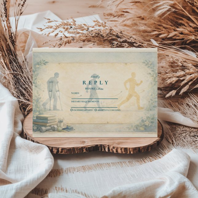 Scholarly Physical Therapy Graduation RSVP Karte (Von Creator hochgeladen)