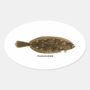 Scholle-Logo Ovaler Aufkleber