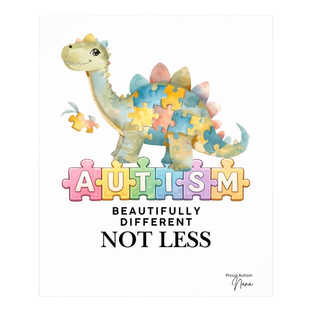 Schön anders, nicht weniger | Autismus Poster (Beautifully different not less Autism poster)