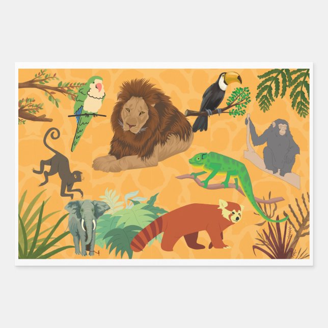 schön bedrucktes Packpapier Geschenkpapier Set (Vorderseite)