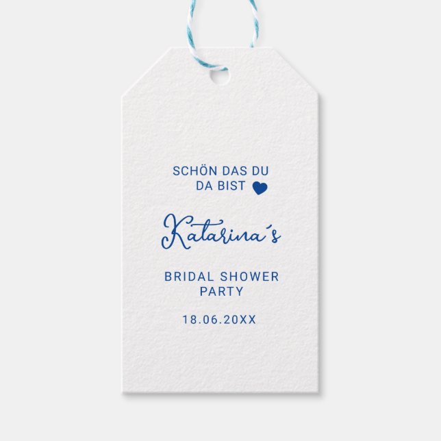 Schön das du da bist! geschenkanhänger (Vorderseite)