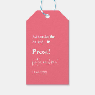 Schön das ihr da seid!  Hochzeit Geschenkanhänger