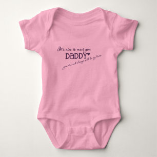Schön, dich Daddy zu treffen (Mädchen) Baby Strampler